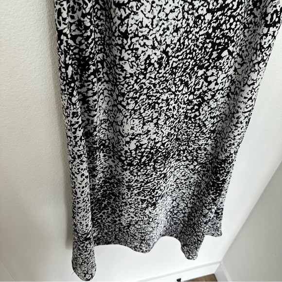 Calvin Klein Satin Midi Dress Black White Spaghetti Straps Size 2 Women’s - Picture 5 of 11